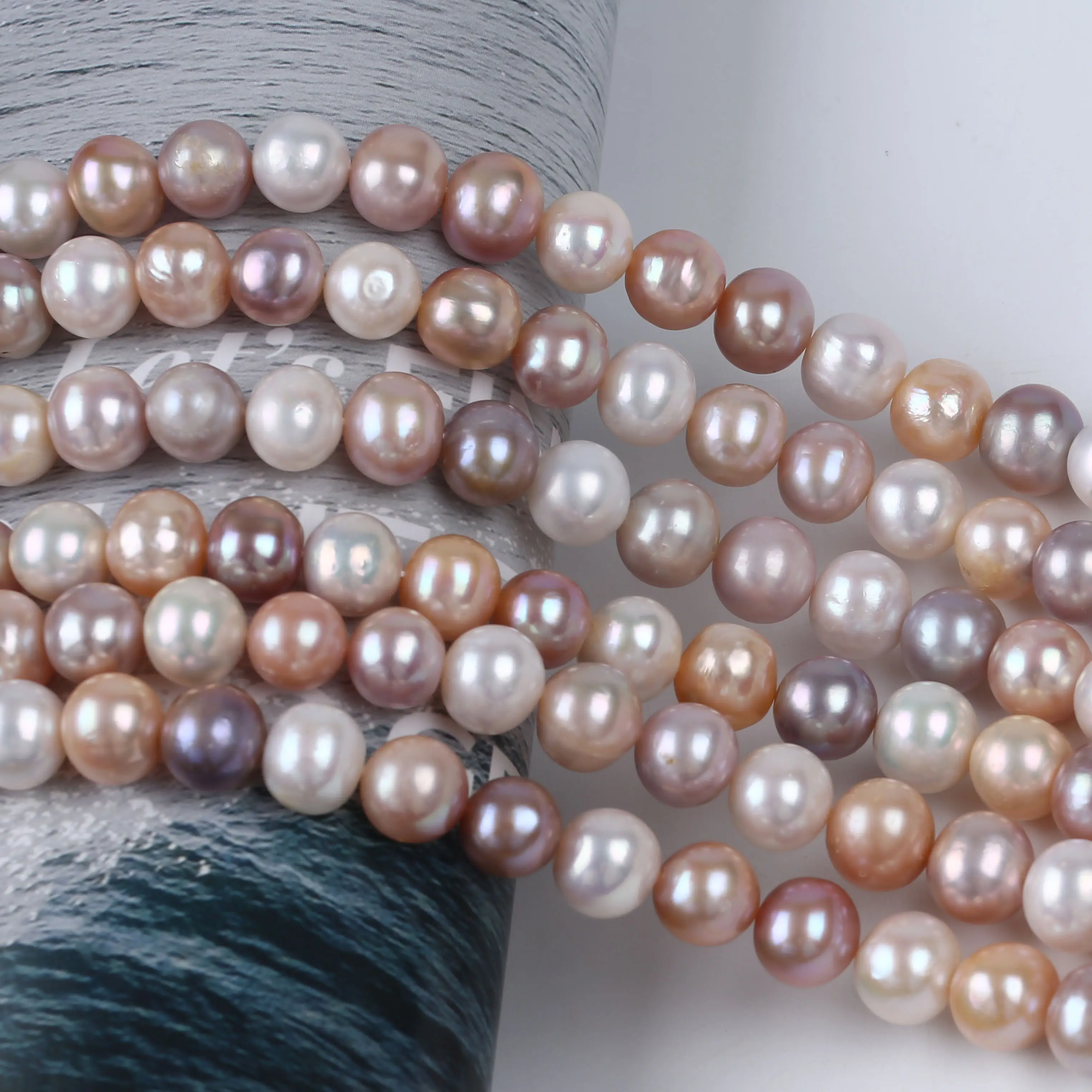 

Factory sale 10-11mm mix color near round Potato Freshwater Pearls Beads String