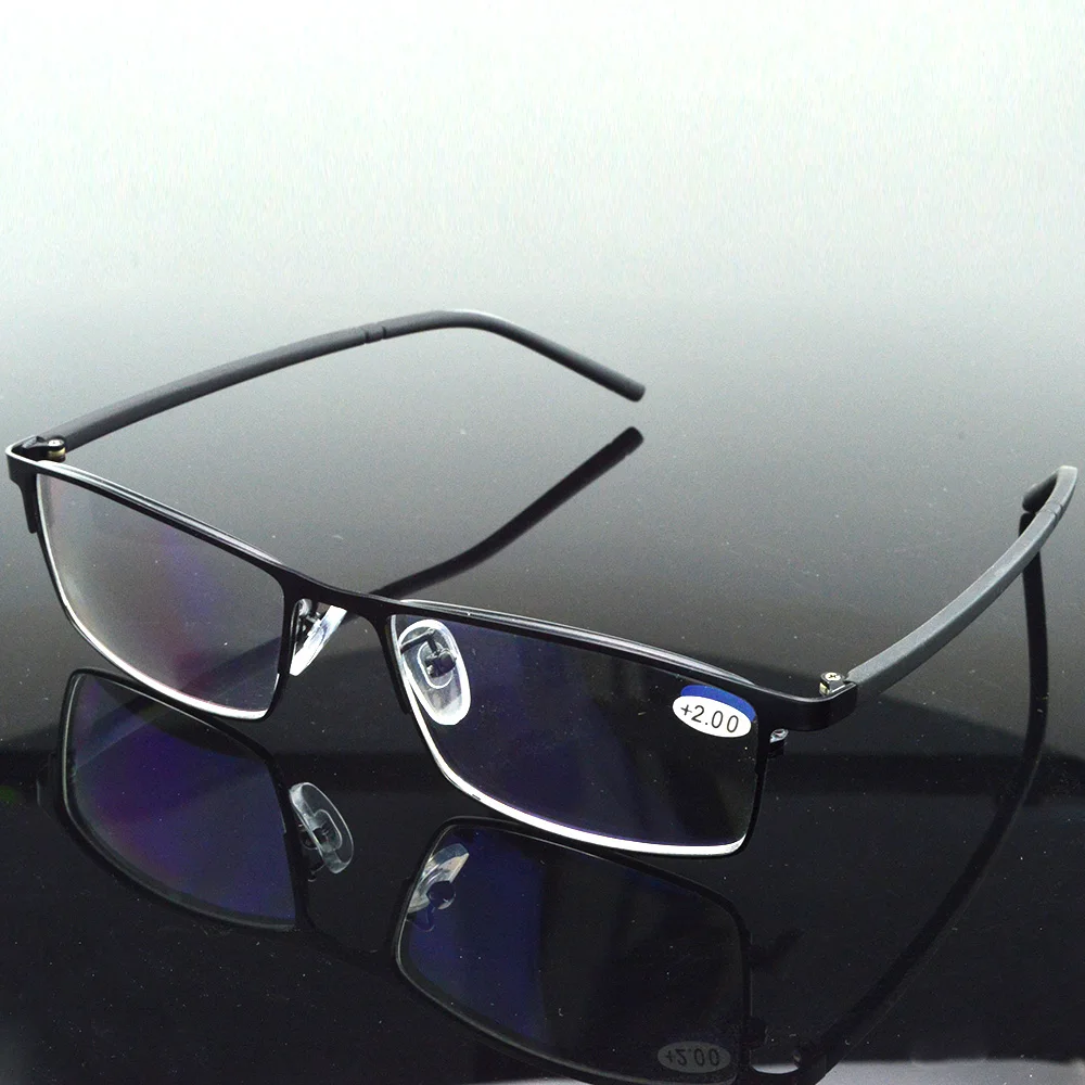 Progressive Multifocal Reading Glasses Full-rim Titanium Alloy Glasses Frame See Near And Far TOP 0 ADD +0.75 To +4