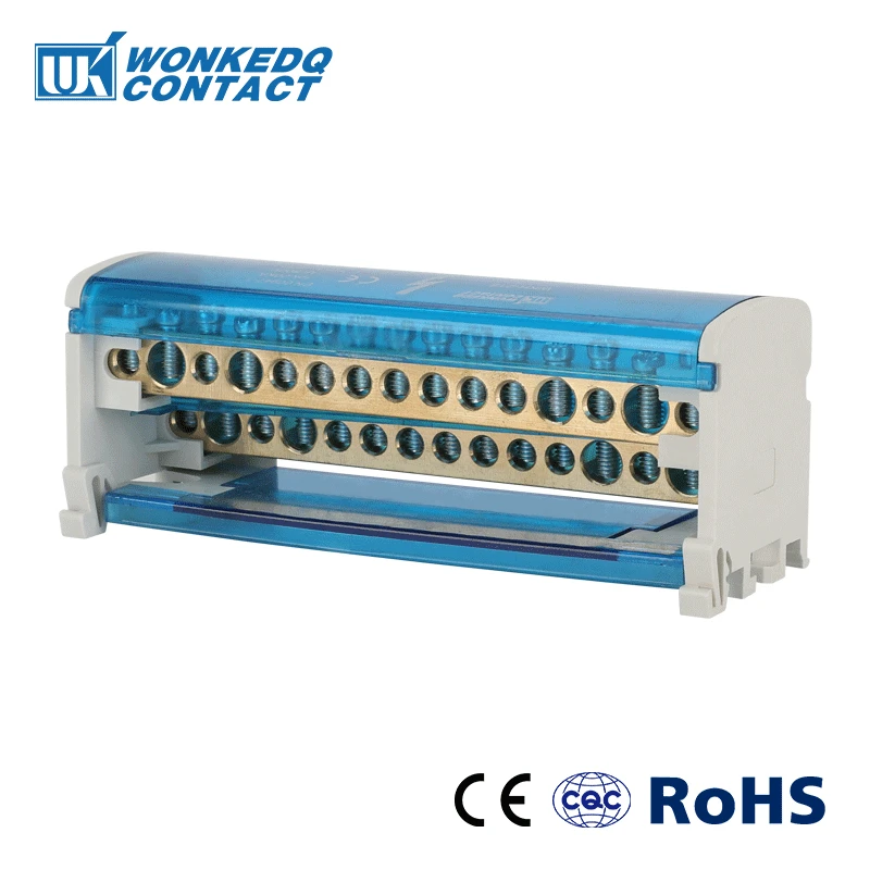 WKH-215 Din Rail Montage Aansluitdoos 2*15 Pins Schroefdraad Connector Wkh215 Terminal Block Power Distribution Box