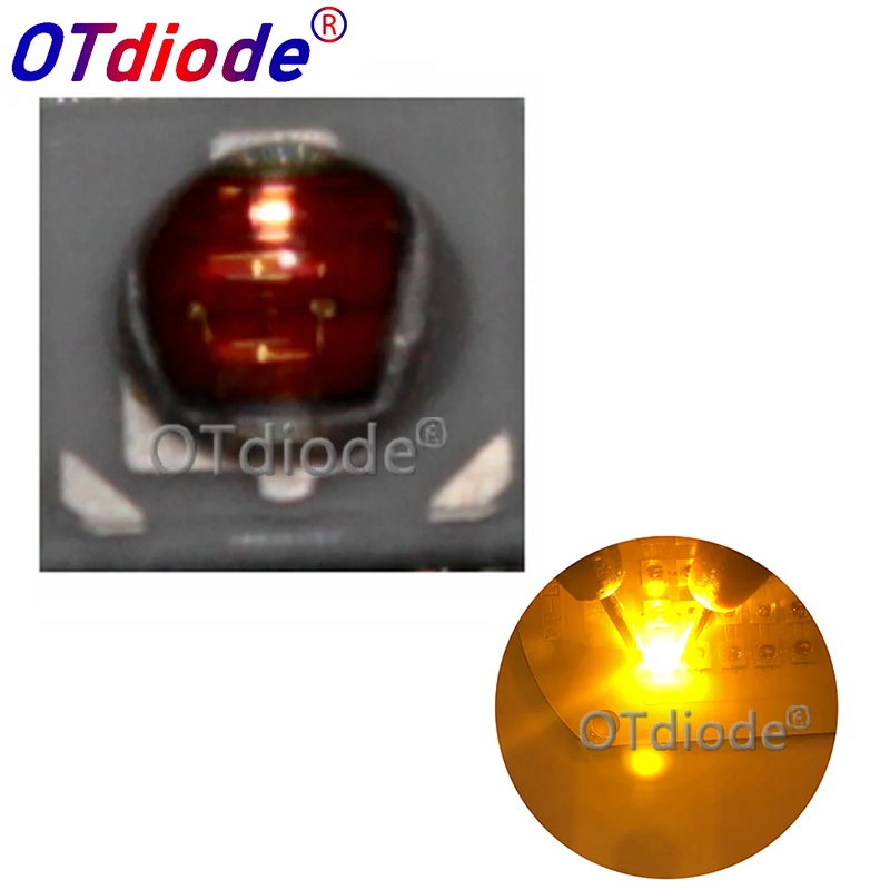 10szt 1W 3W 3535 SMD High Power Amber Yellow LED diode Chip light emitter 590nm to 595NM beads DIY Car Light Fishing lights