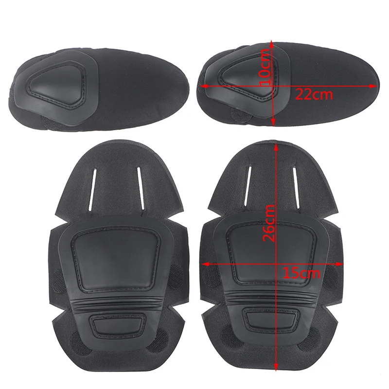 Juego de rodilleras y coderas para Paintball, rodillera táctica militar para pistola de aire