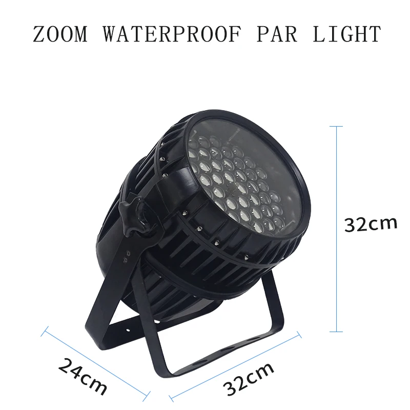 Waterproof Focusing Par Light 54x3w RGBW/RGB 3in1 Outdoor Zoom Light Professional Stage Led Disco DJ Party DMX512 Stage Light