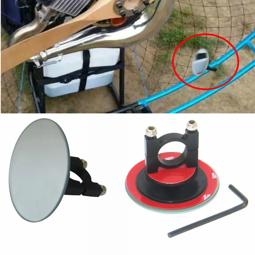 Fuel Level Mirror Gauge Frame Mounted for PPG Paramotor Powered Paraglider