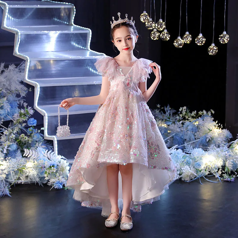 Girls Dress Elegant New Year Princess Children Party Dress Wedding Gown Kids Dresses for Girls Birthday Party Formal Clothes