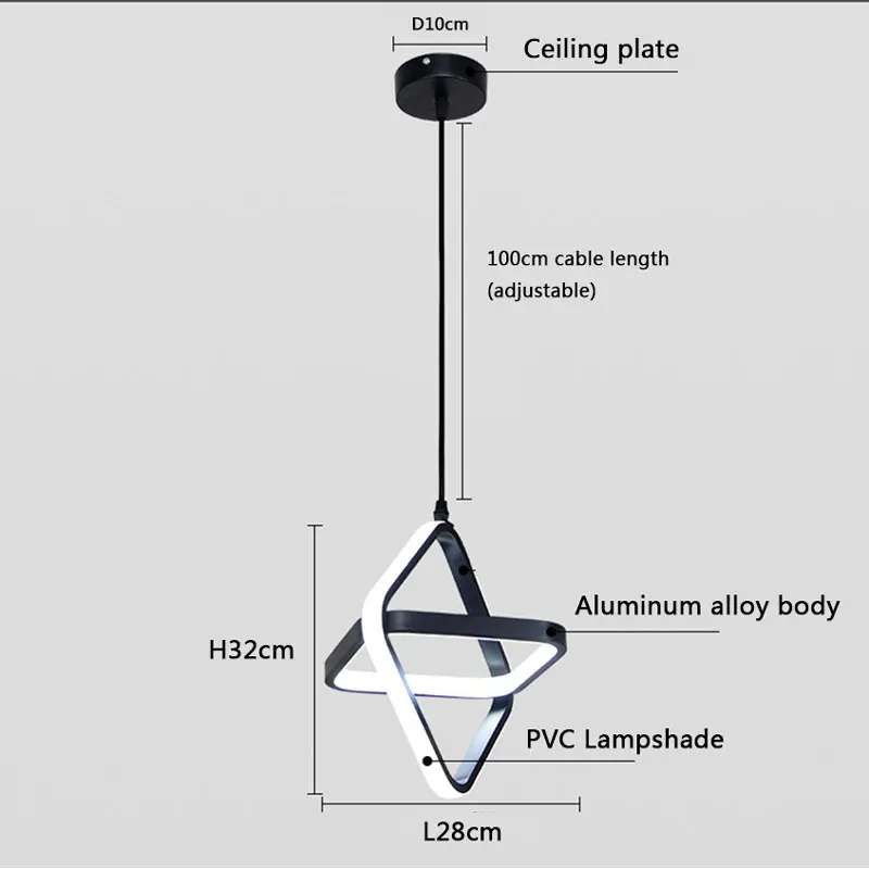 거실용 모던 LED 샹들리에, 다이닝 룸, 주방, 침실, 침대 옆 조명, 110v, 220v