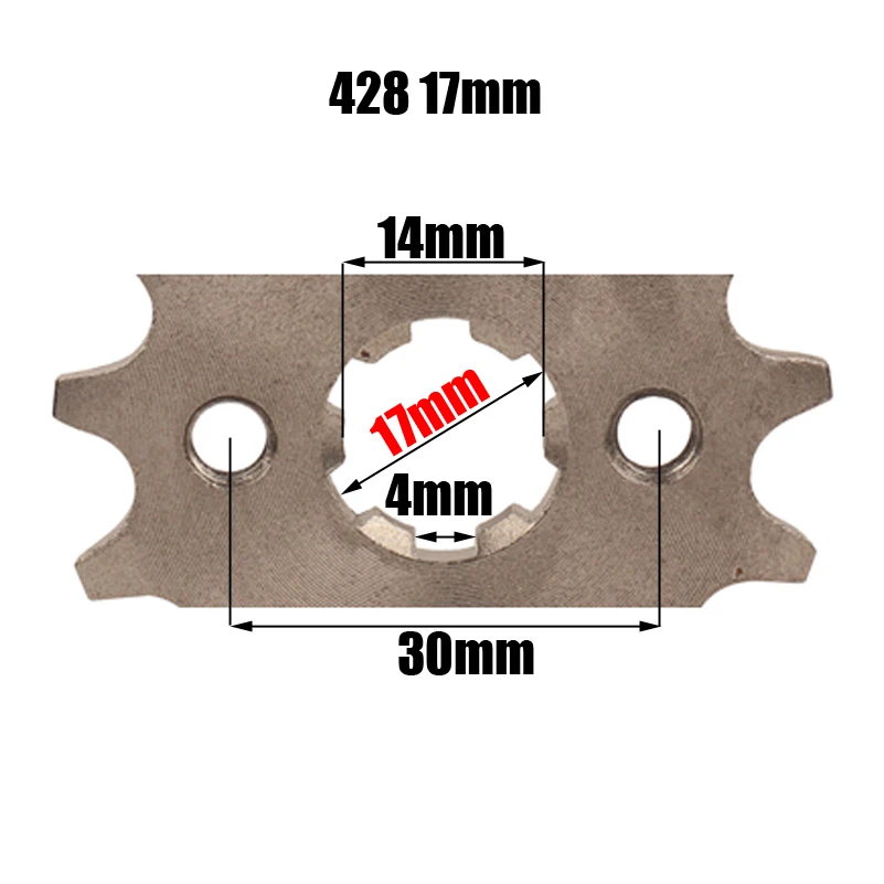 428 12 Tooth 17mm 20mm Front Engine Sprocket for Stomp YCF Upower Dirt Pit Bike ATV Quad Go Kart Moped Buggy Scooter Motorcycle