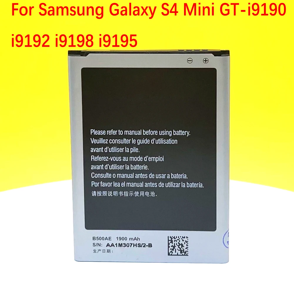 100% New B500BE High Quality Battery For Galaxy S4 Mini GT-i9190 i9192 i9198 i9195 In Stock Fast Delivery With Free Tools