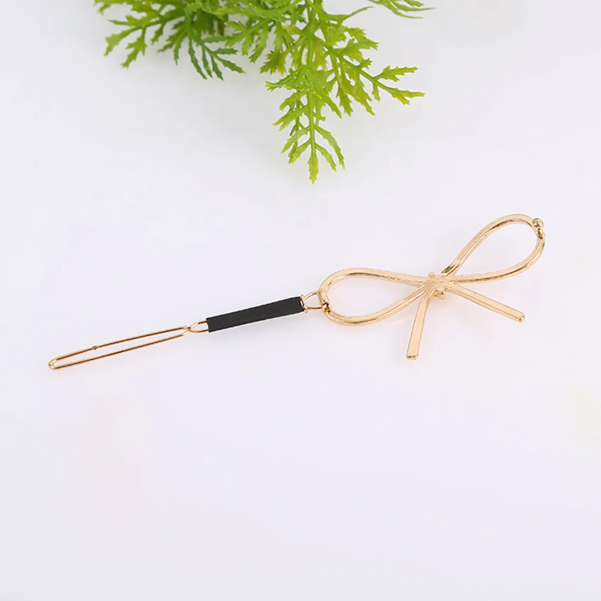 1pcs grampos de cabelo de metal moda grampos de cabelo arco nó cabelo meninas mulheres grampos de cabelo barrettes estilo para meninas