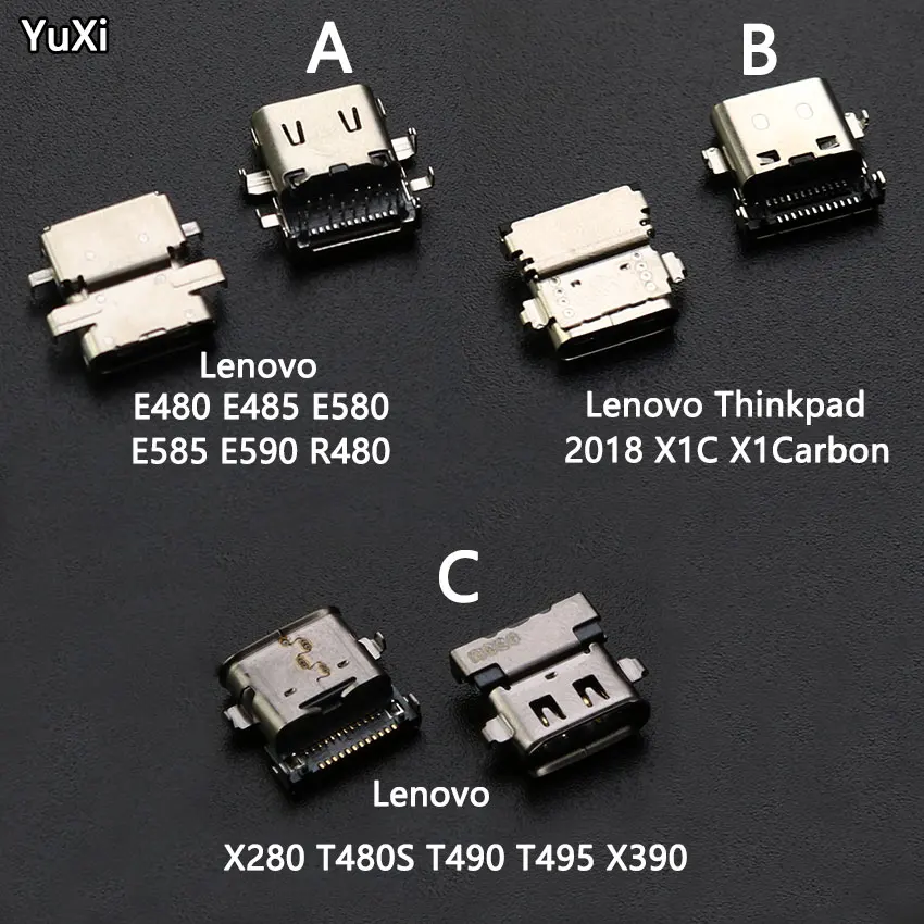 

TYPE-C USB Charging Port Plug Socket For Lenovo Tablet E480 E485 E580 Thinkpad 2018 X1C X1Carbon X280 T480S charging Connector