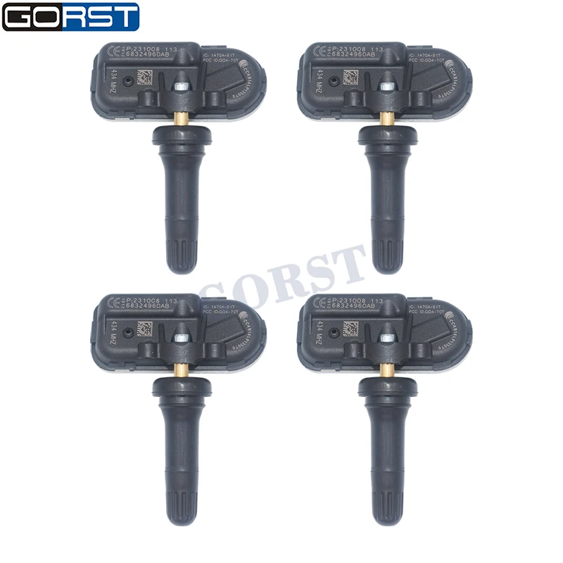 

4Pcs Tire Pressure Monitor Sensor 68324960AB For Dodge Ram 1500 2500 3500 Cherokee 68239720AA 68239720AB 68239720AC