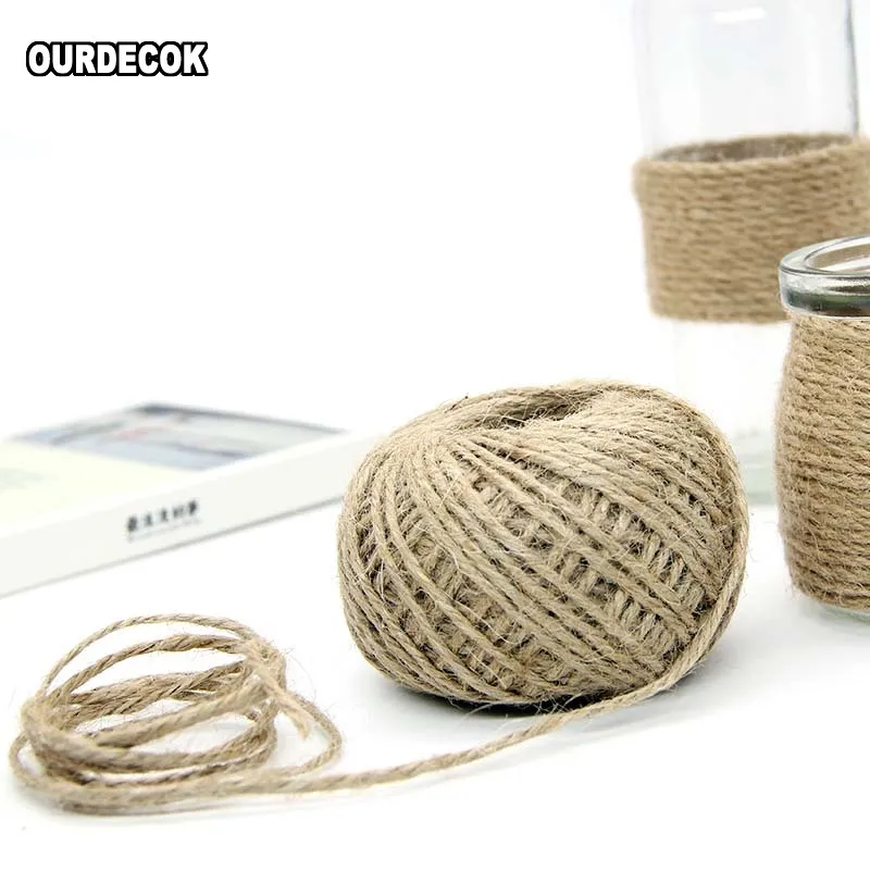 

1 рулон 30 м натуральный Мешковина гессийский джутовый шпагат свадебное украшение джутовый шпагат подарочная упаковка веревка украшение для вечеринки на Хэллоуин