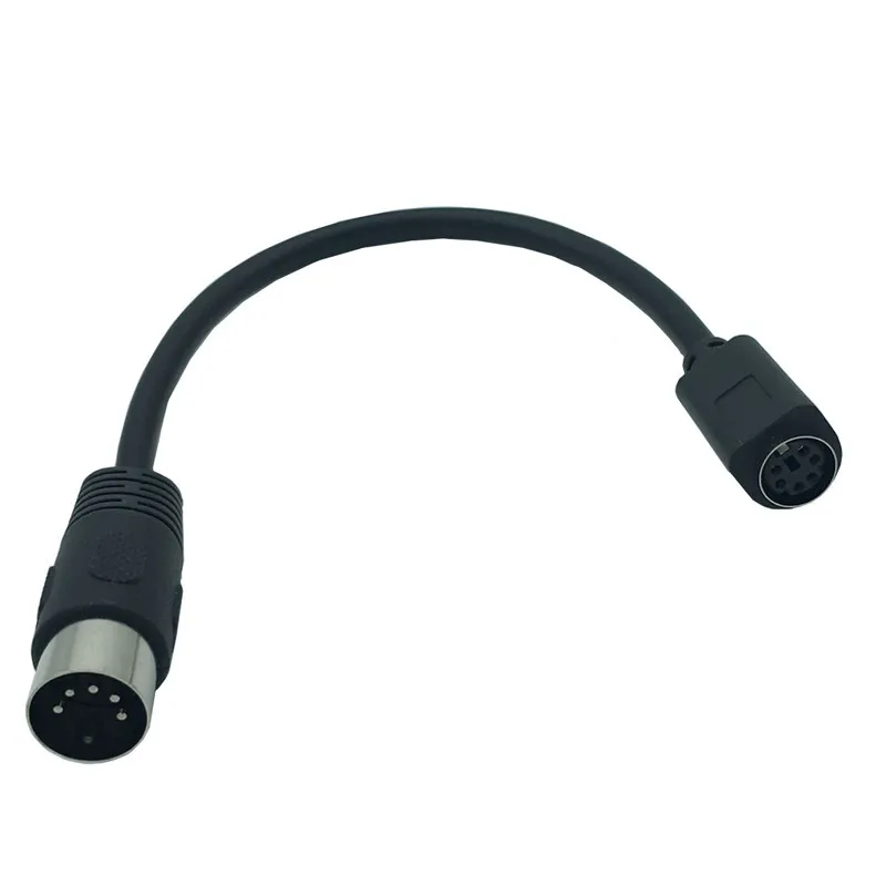 PS2 MD 6pin Female to DIN 5pin Male cable 0.15m