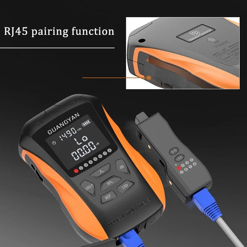 Imagem -05 - Opm Medidor de Potência Óptica Localizador Visual de Falhas Vfl 5km 15km Cabo Testador Rastreador Distância 40m Bateria de Lítio 6-em1