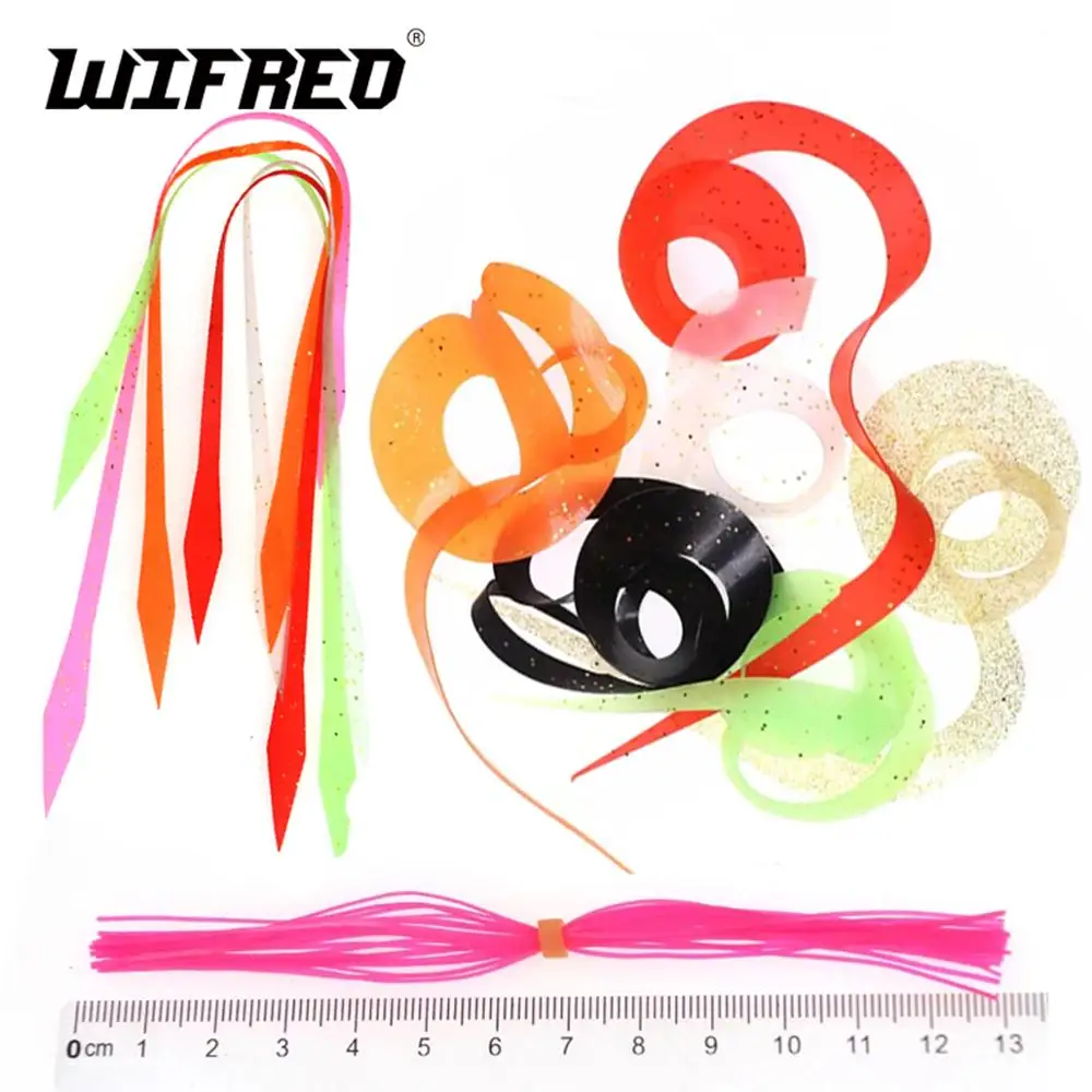 WIFREO 10pcs Silicone Octopus Skirt Pike Streamer Spinnerbait Trailer Buzzbait Rubber Saltwater Fishing Slide Jig Lure Material