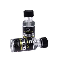 Floz-pegamento profesional para cabello para hombre, cinta para tupé, pegamentos para sistema de cabello, cepillo para peluca de encaje/tupé, 0,5, 15ML