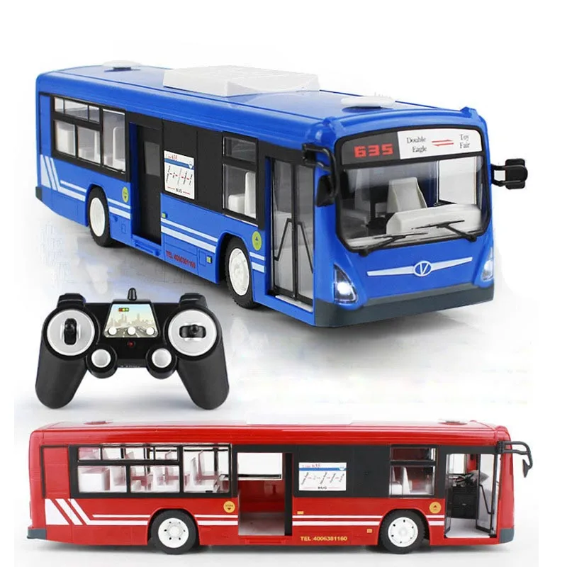 New RC Car Bus Remote Control Vehicle Electric Door Opening With Horn For Kids Gifts Boy Child Toy L33cm Model Coche