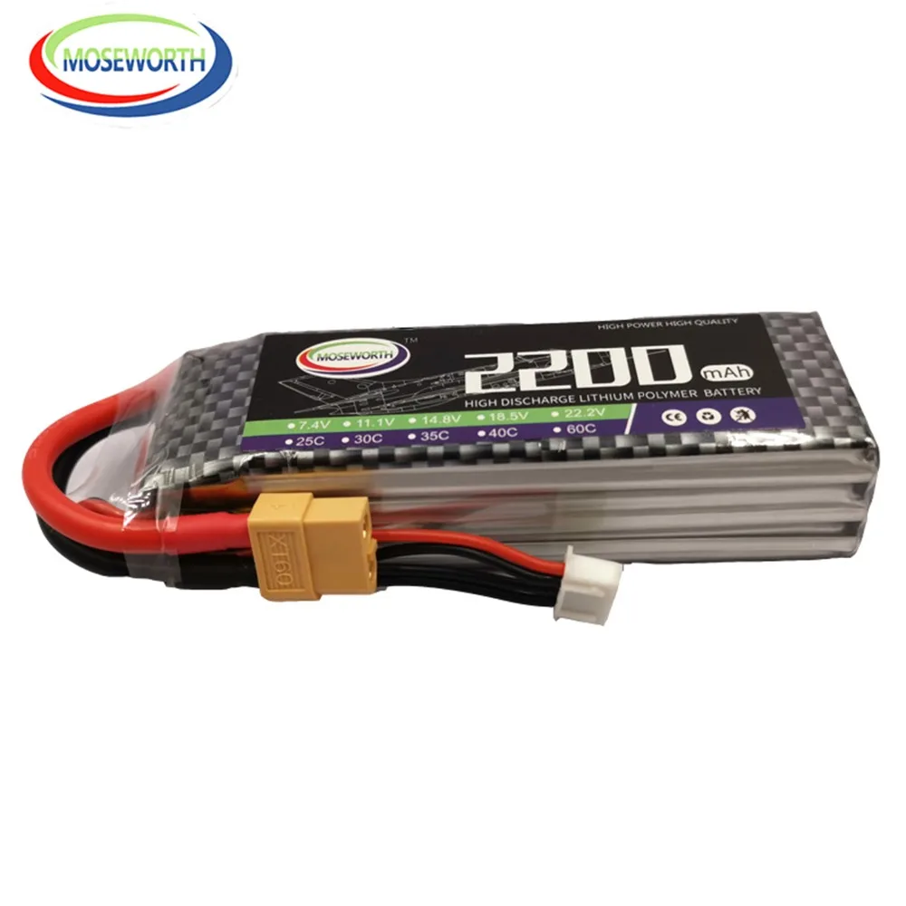 HOOVO 3S 11.1V 3200mAh 50C RC Batterie Lipo avec Connecteur T Deans pour Voiture RC Hélicoptère Avion Quadricoptère RC Modèles (2 Paquets