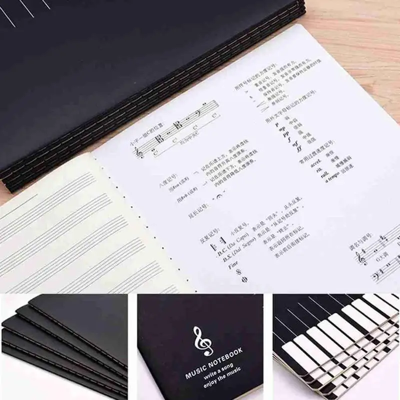 1Pcs Student Music Score Practice Notebook Violin Piano 18 Guitar Exercise Book Music Stave Pages Book V5R7