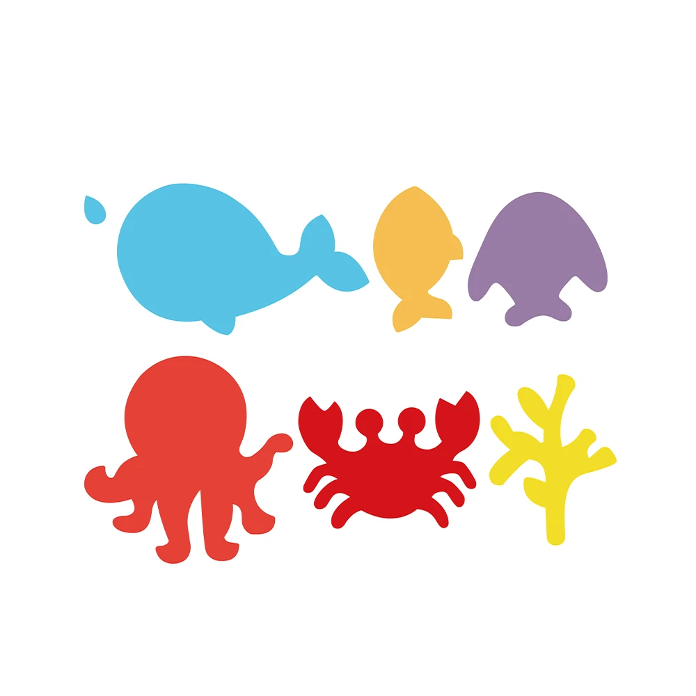 DIY مخلوقات البحر الخشب يموت قطع، سكرابوكينغ الحرف اليدوية، لوازم الديكور، يموت مناسبة لآلات النار الكبيرة #2