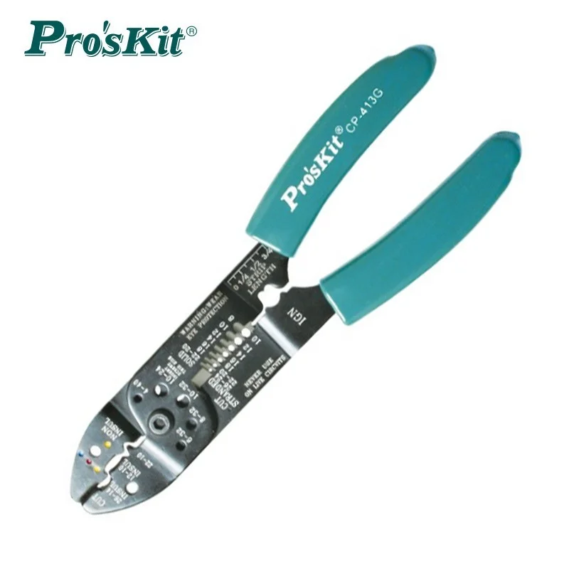 Proskit CP-413G 7-in-1 multifunctional electrician\'s pliers with stripping, cutting and crimping function needle-nose pliers