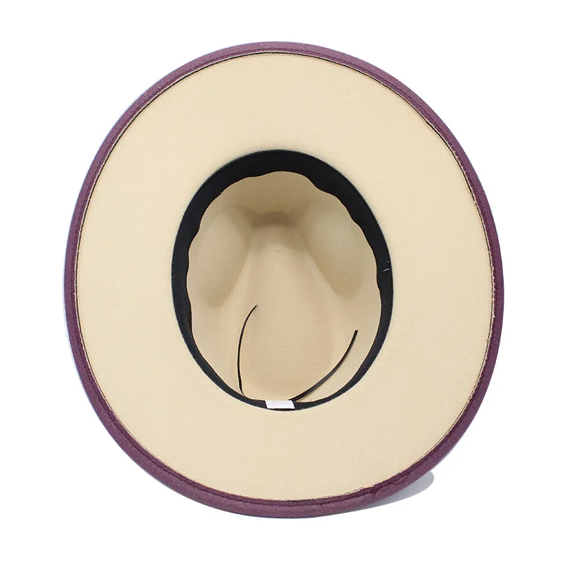 Hot gradient Autumn Winter Sun Hat Women Men Fedora Hat Classical Wide Brim Men Women Two-color British Jazz hats Wholesale