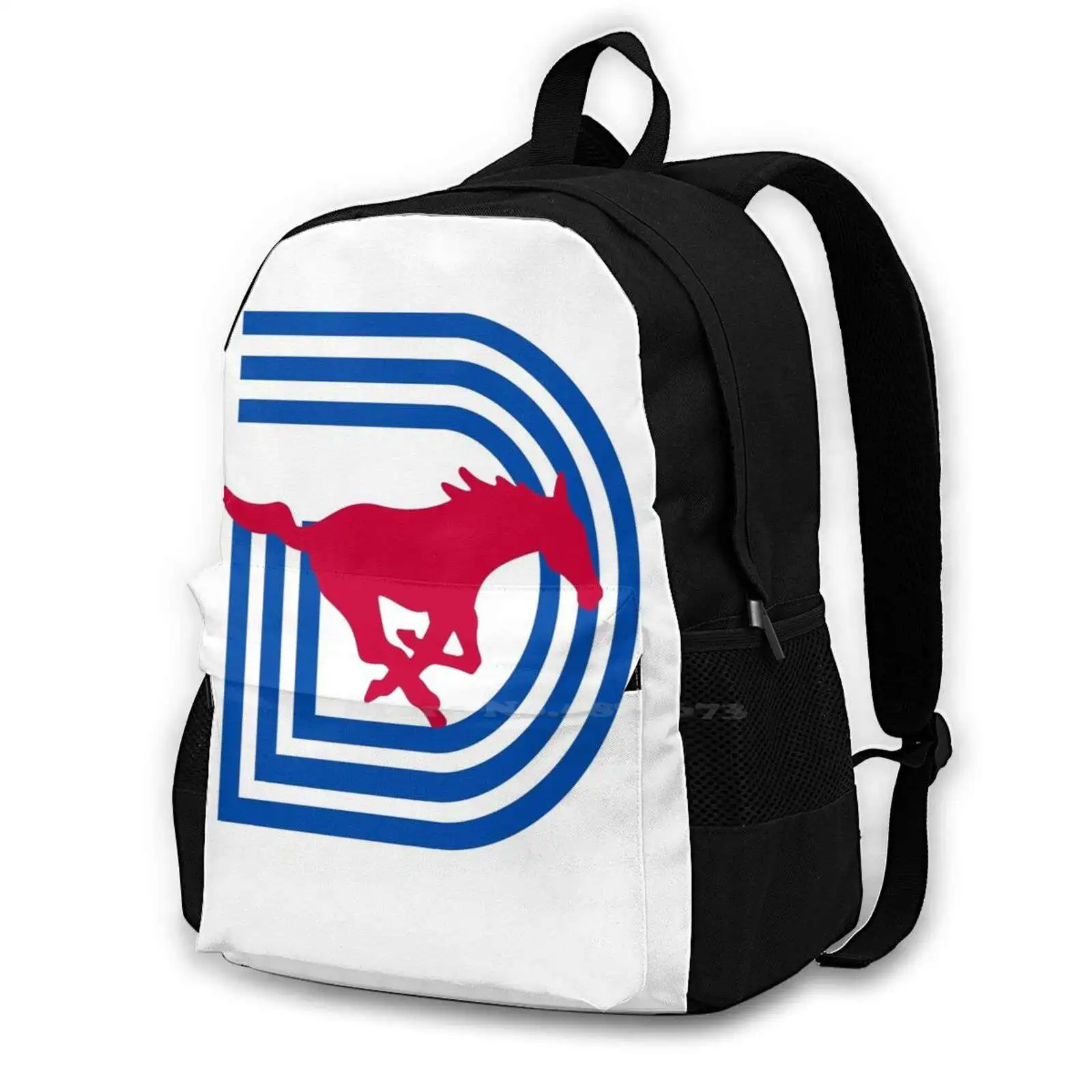 Smu Triple D Logo Hot Sale Schoolbag Backpack Fashion Bags Smu City Dallas Logo Black Red White Blue Southern Methodist