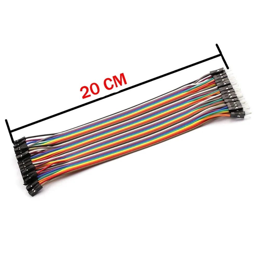 Bật Lửa Dupont Dây 20Cm Đực Nữ Đến Nam Nữ Để Nữ Dây Nhảy Dây Dupont Cáp 40Pcs cho Arduino DIY