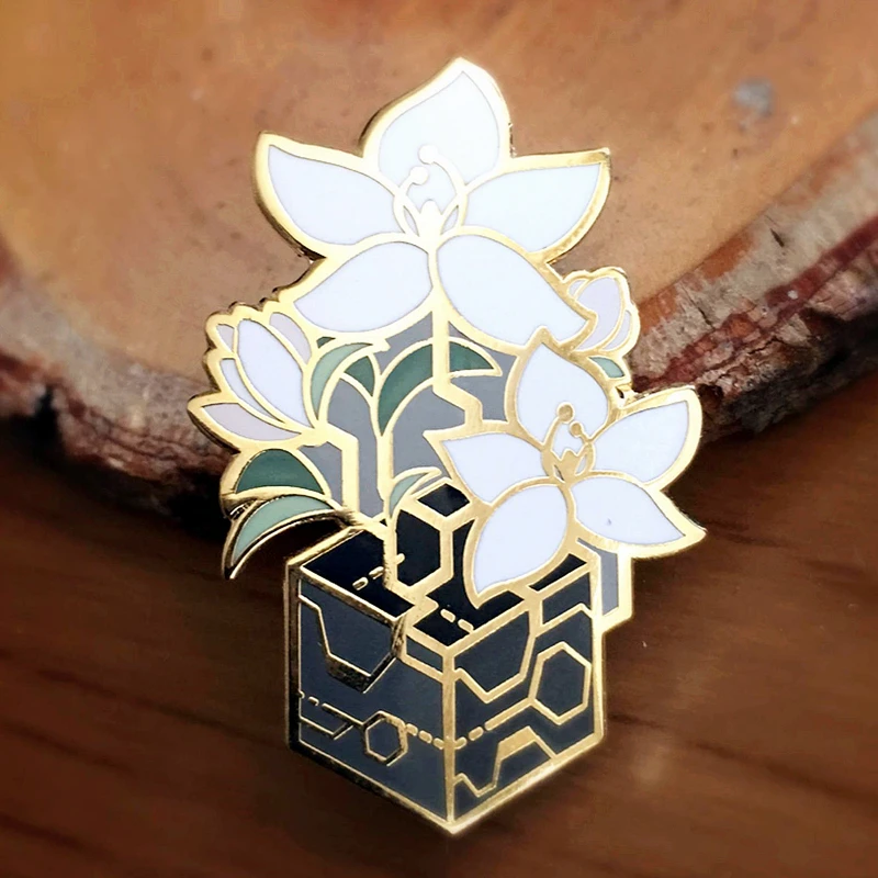 Nier Automata Game Lunar Tear Flower Enamel Pins Game Collection Lapel Pin Jacket Jeans Badge Brooch Backpack Fashion Accessorie