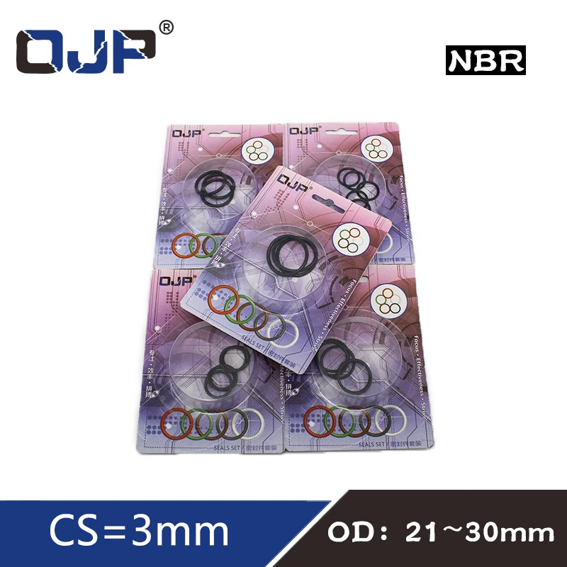 O-ring Waterproof NBR seal O ring Boxed nitrile rubber  Gask thickness  CS 3mm OD 21/22/23/24/25/26/27/28/29/30mm