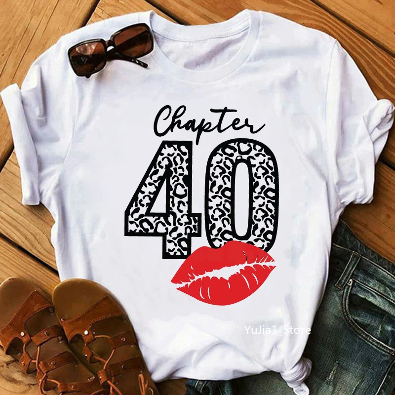 

2024 Hot Sale 33th-49th Chapter Graphic Print Tshirt Women Sexy Lips Leopard T-Shirt Female Summer Tops Tee Shirt Femme