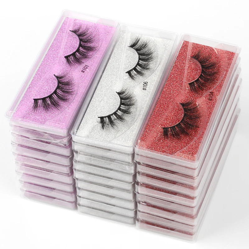 Wholesale Mink Eyelashes 10/30/50/100pcs 3d Mink Lashes Natural false Eyelashes messy fake Eyelashes Makeup False Lashes In Bulk