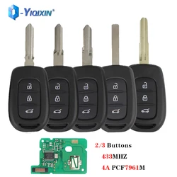 4A PCF7961M Chip Remote Car Key For Renault Dacia Logan 2 Sandero Duster Lodgy Dokker Symbol Trafic Clio4 Master3 434Mhz No Logo