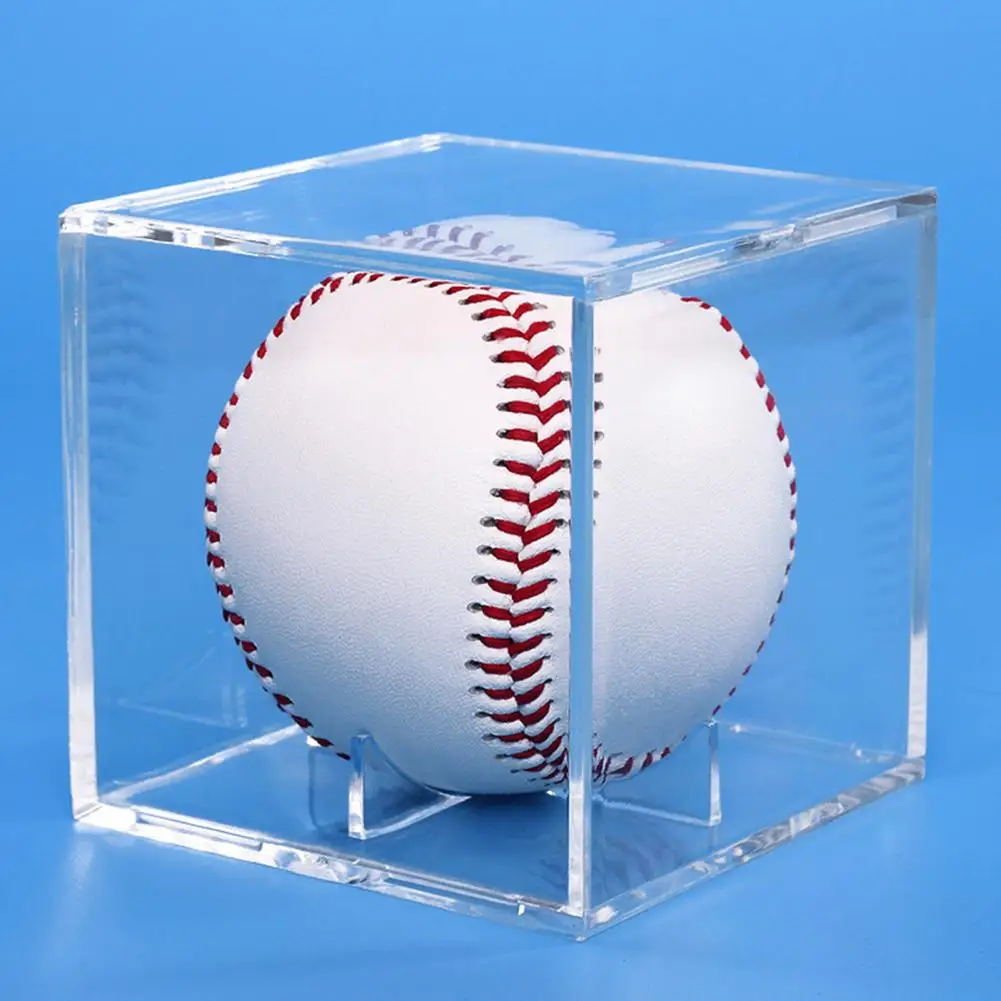 

Display Holder Sturdy Baseball Show Box Durable Protected Useful Square Baseball Show Box