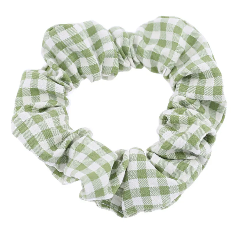 Refreshing  Style Plaid Scrunchies Women Check Design Elastic Hair Bands Girls Hair Ties  Hair Accessories