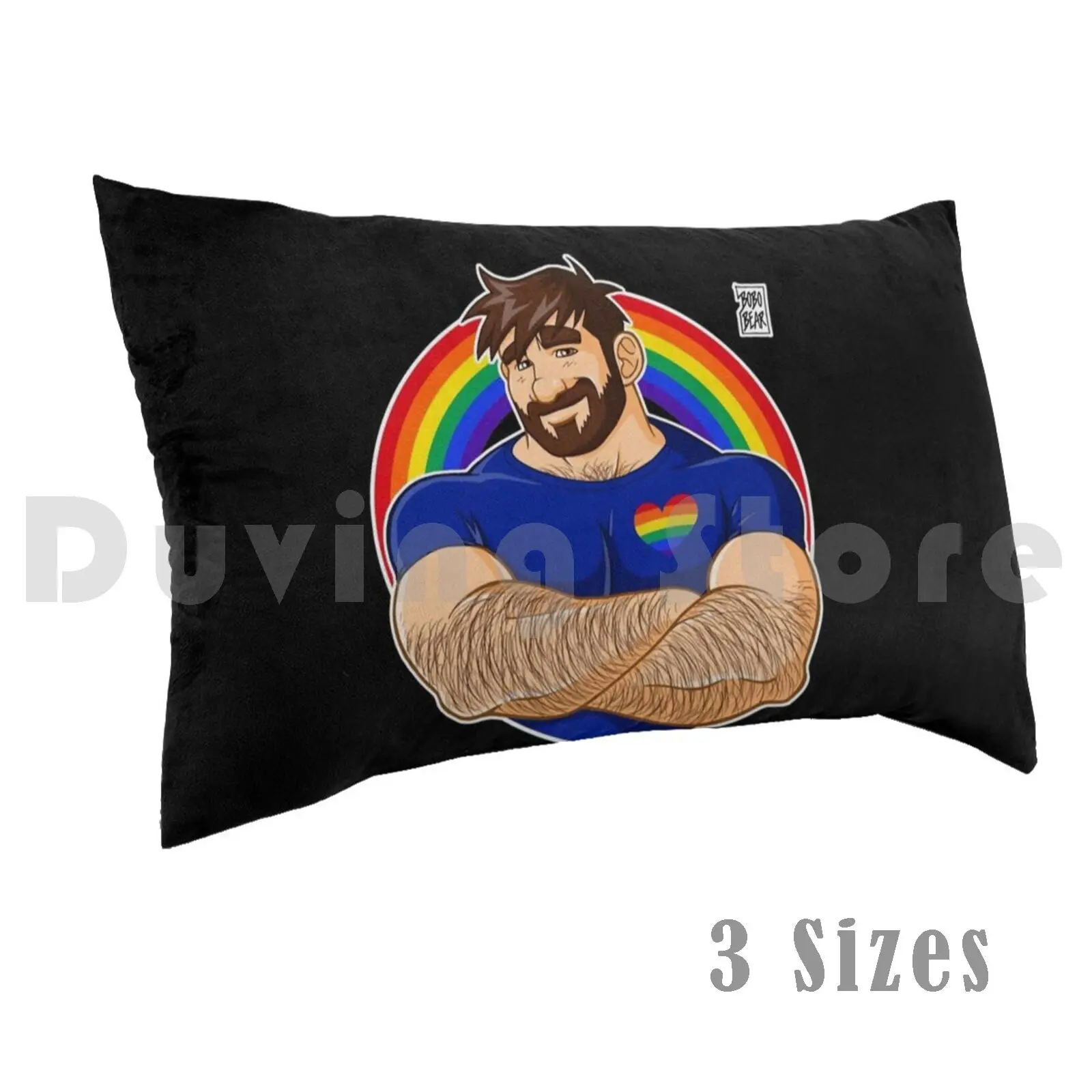 Adam Likes Arms-PridePillow case Bobobear Bobobearart Bobo Bear Bear Bear Week Bear Weekend Otter