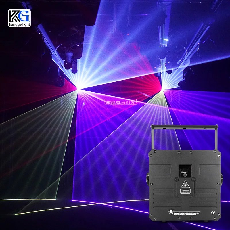 3W Rgb Stadium Laserlicht Dj Disco Laser Verlichting DMX512 Ilda Animatie Beam Laser Projector Voor Wedding Party Show