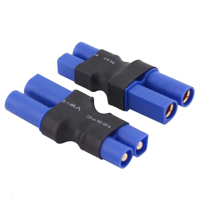 2PCS EC5 Male Female to EC3 XT60 Deans T Plug Male Female No Wire Connector Plug Adapter for RC FPV Vehicle  Lipo Battery Esc