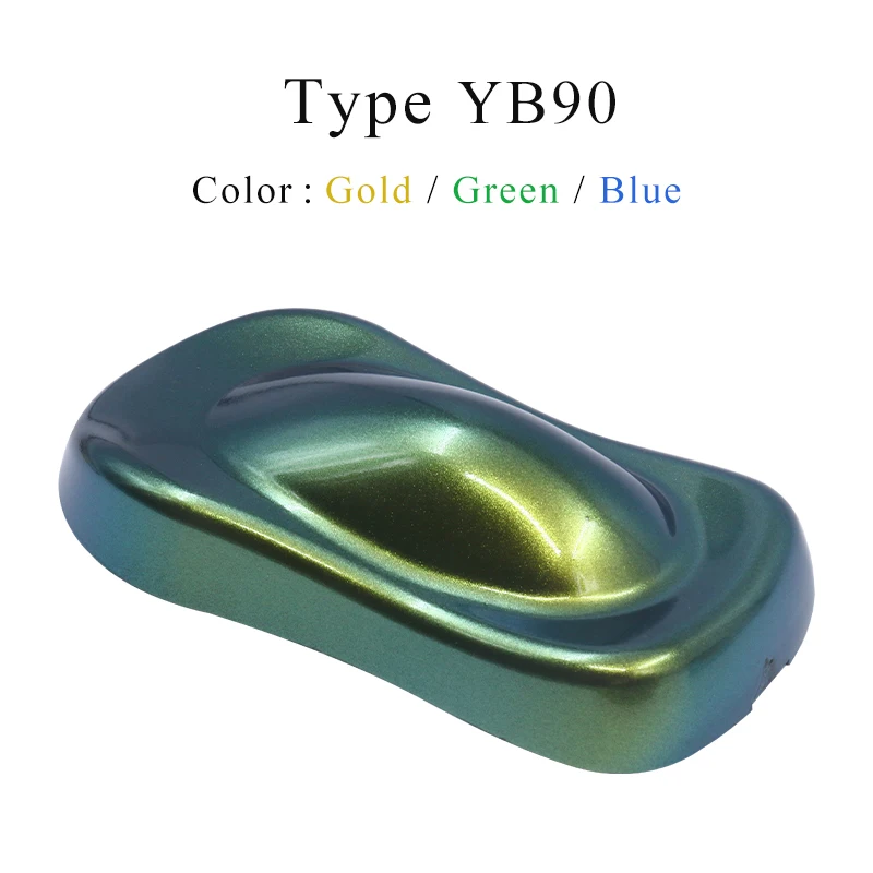 YB90 Chameleon Pigments Acrylic Paint Powder Coating Chrome Pigment Color Flip Powder for Cars Arts Crafts Nails Decoration 10g