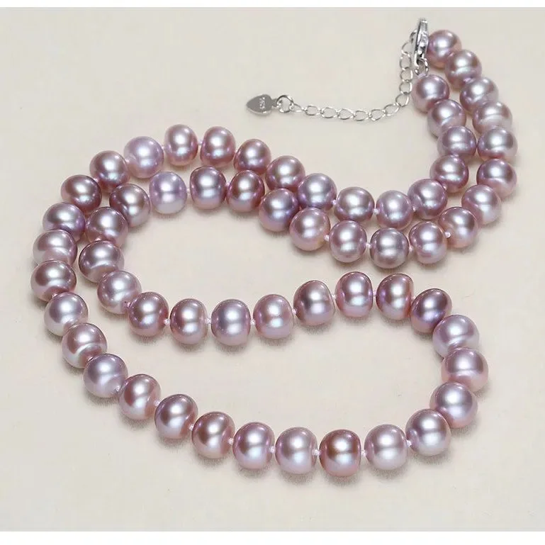 MADALENA SARARA AAA 8-9mm Freshwater Pearl Strand Necklace  White Pink Pearl Set Necklace