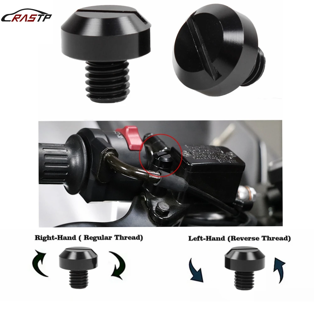 M8x1.25 Mototcycle Clockwise Mirror Hole Plug Screw 2Pcs For KTM Honda Yamaha Kawasaki Suzuki Car Accessories Mirror Hole Screw