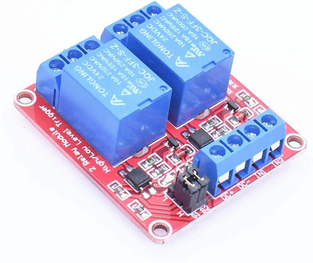 TWO 2 Channel Relay Module With Optocoupler High Low Level Trigger For Arduino DC5V  12V 24V