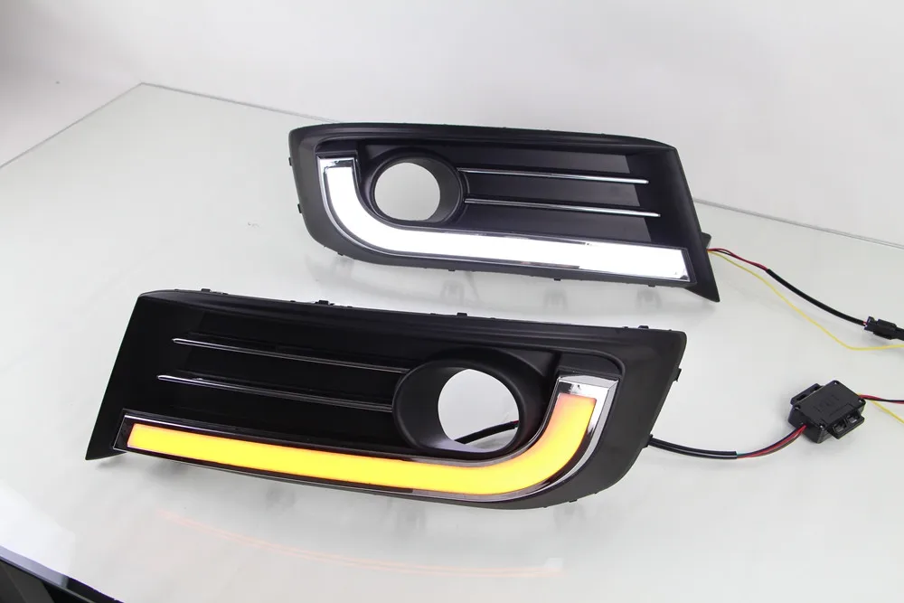 1 Set fog lamp cover with daytime running light DRL with turn lamp for Citroen C-Quatre C4 2012-2014