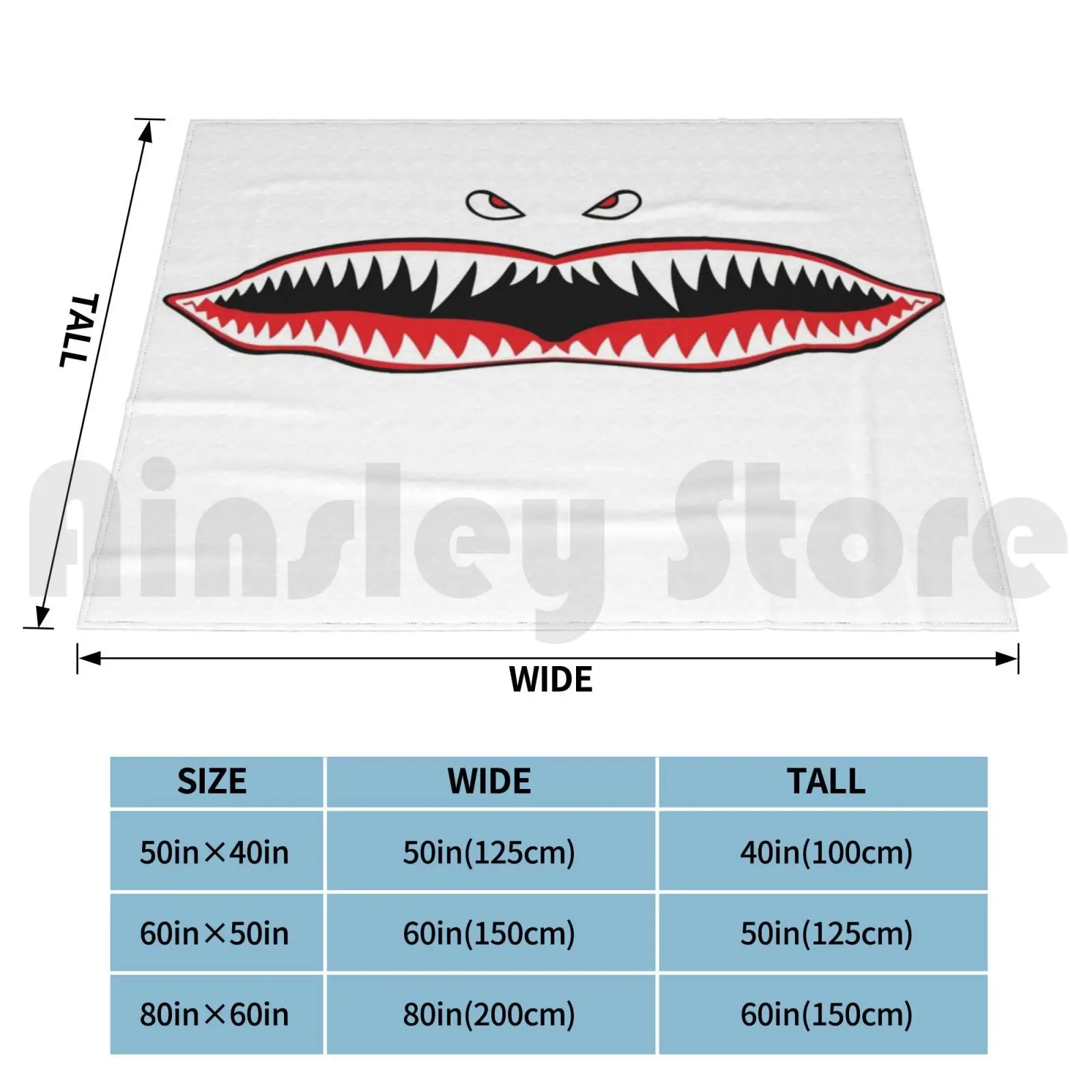 Flying Tigers Shark Mouth-For Cats Lovers Blanket Fashion Custom Cat Cats Animal Nose Mouth Quarantine England