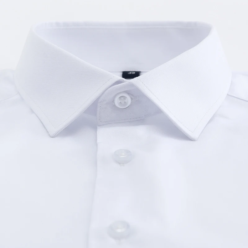 Camisa de vestir básica sólida de manga larga para hombre, camisa a rayas de ajuste estándar, bolsillo de parche único, trabajo Formal de negocios,