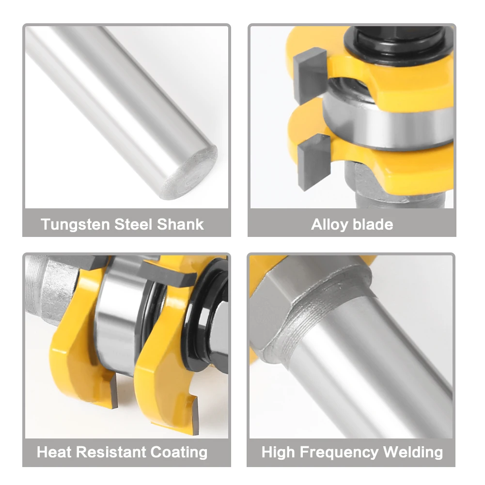 Tongue and Groove Router Bit Set 1/4\