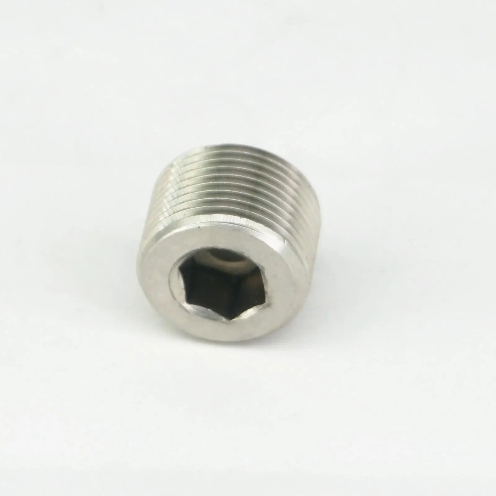 M22x1.5mm Male SS304 Stainless Steel Countersunk End Plug Internal Hex Head Socket Pipe Fitting