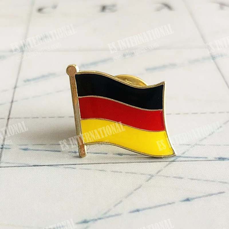 Germany  National Flag Embroidery Patches Badge Shield And Square Shape Pin One Set On The Cloth Armband   Backpack  Decoration