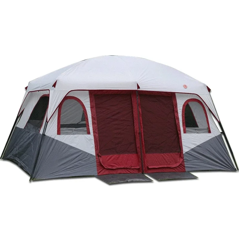 Outdoor Travel Family Camping Tent, New Pattern, 2 Bedrooms, High Quality, Large Space, 6, 8, 10, 12, Erasyiting People