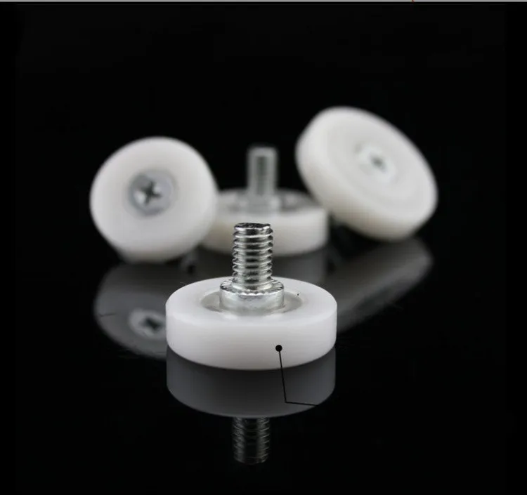 5pcs Nylon Wheel Document Drawer Bearing Pulley Cabinet Moving Door Wheel roller with screw Furniture Bathroom sliding Door
