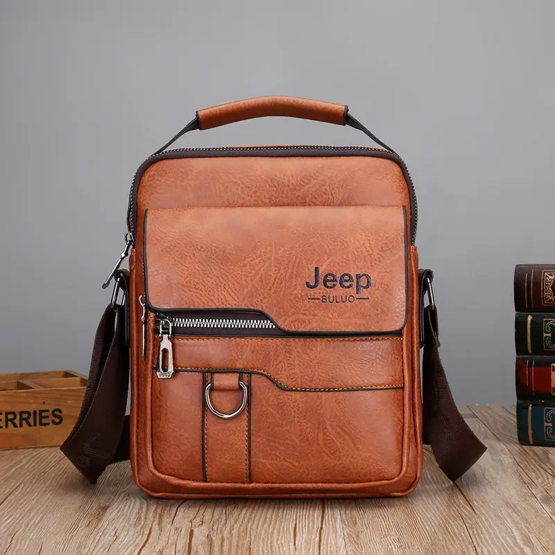 JEEP BULUO Luxury Brand Men Crossbody Messenger Bags Business 